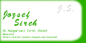 jozsef sirch business card